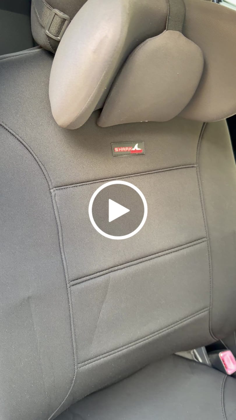 Customer video review of Sharkskin Neoprene Universal Front Seat Covers - Black