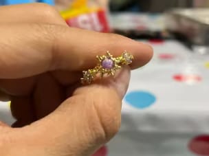 Customer photo review of Adjustable Enchanted Sun Ring with Iridescent Stone