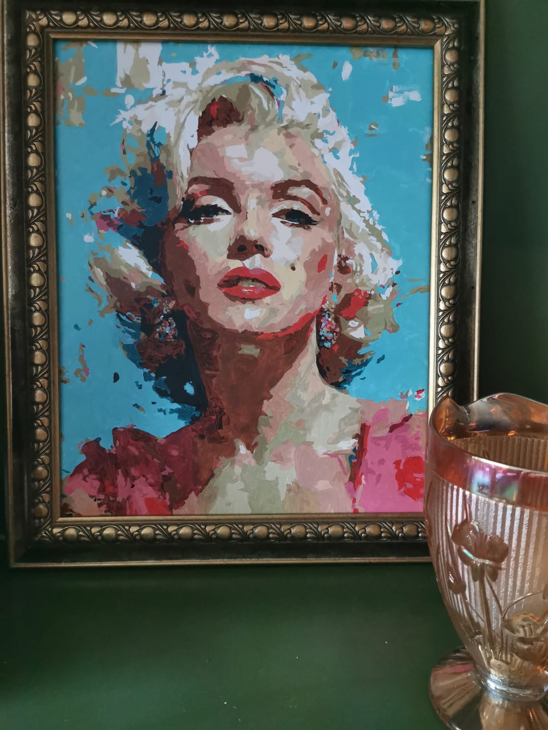 Customer photo review of Expressive Marilyn | Paint by Number
