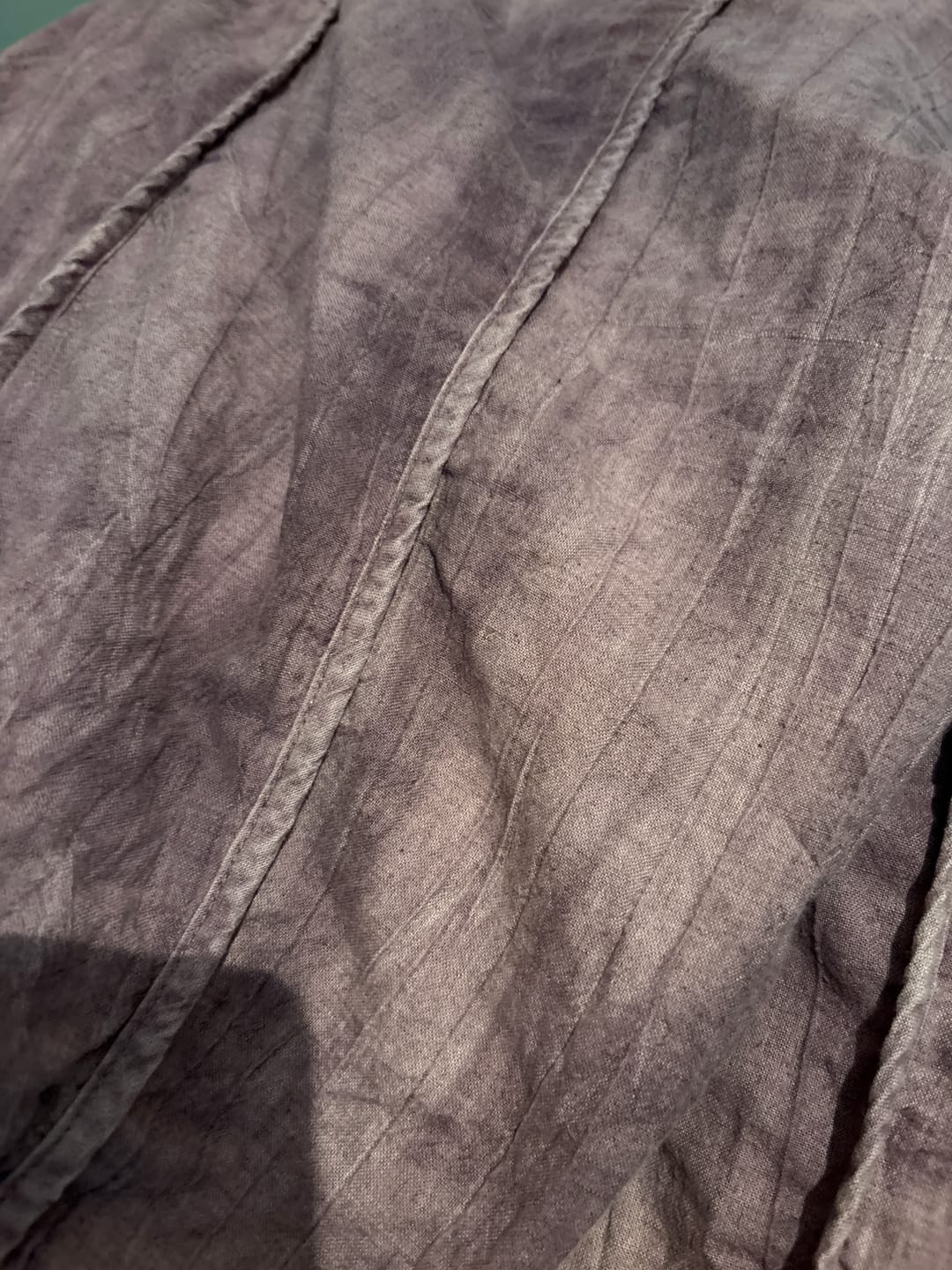 Customer photo review of Plus Size Women Vintage Solid Linen Cotton Shirt+Pants