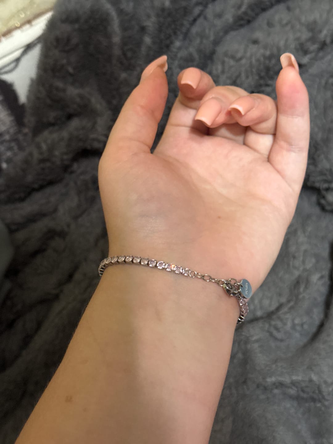 Customer photo review of Ava Silver Pink Bracelet