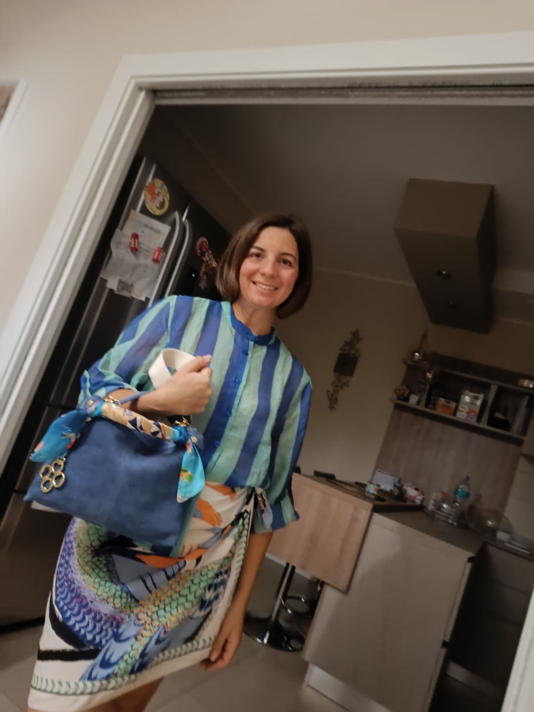 Customer photo review of BORSA MINI SOFY CAMOSCIO JEANS