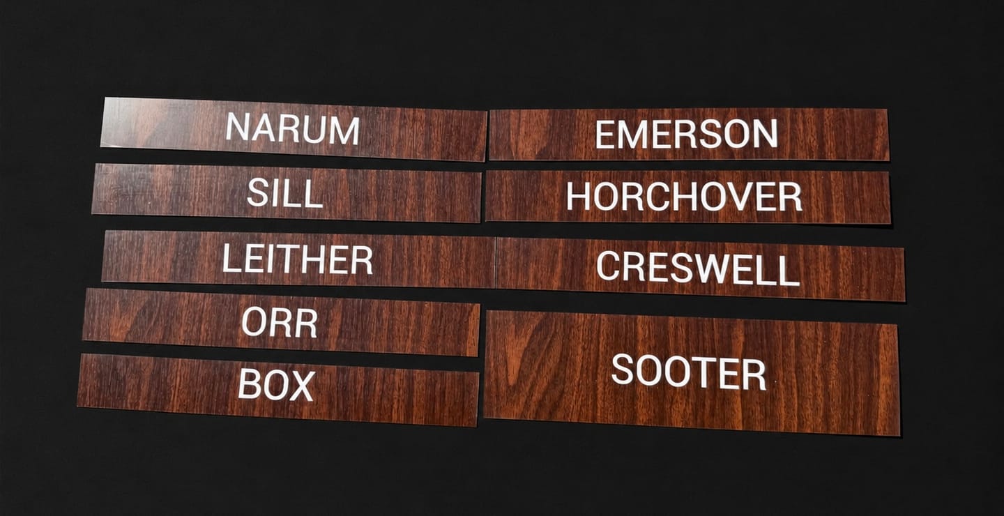 Customer photo review of Acrylic Panel - Walnut / White (12"x24") - 1/16” thickness