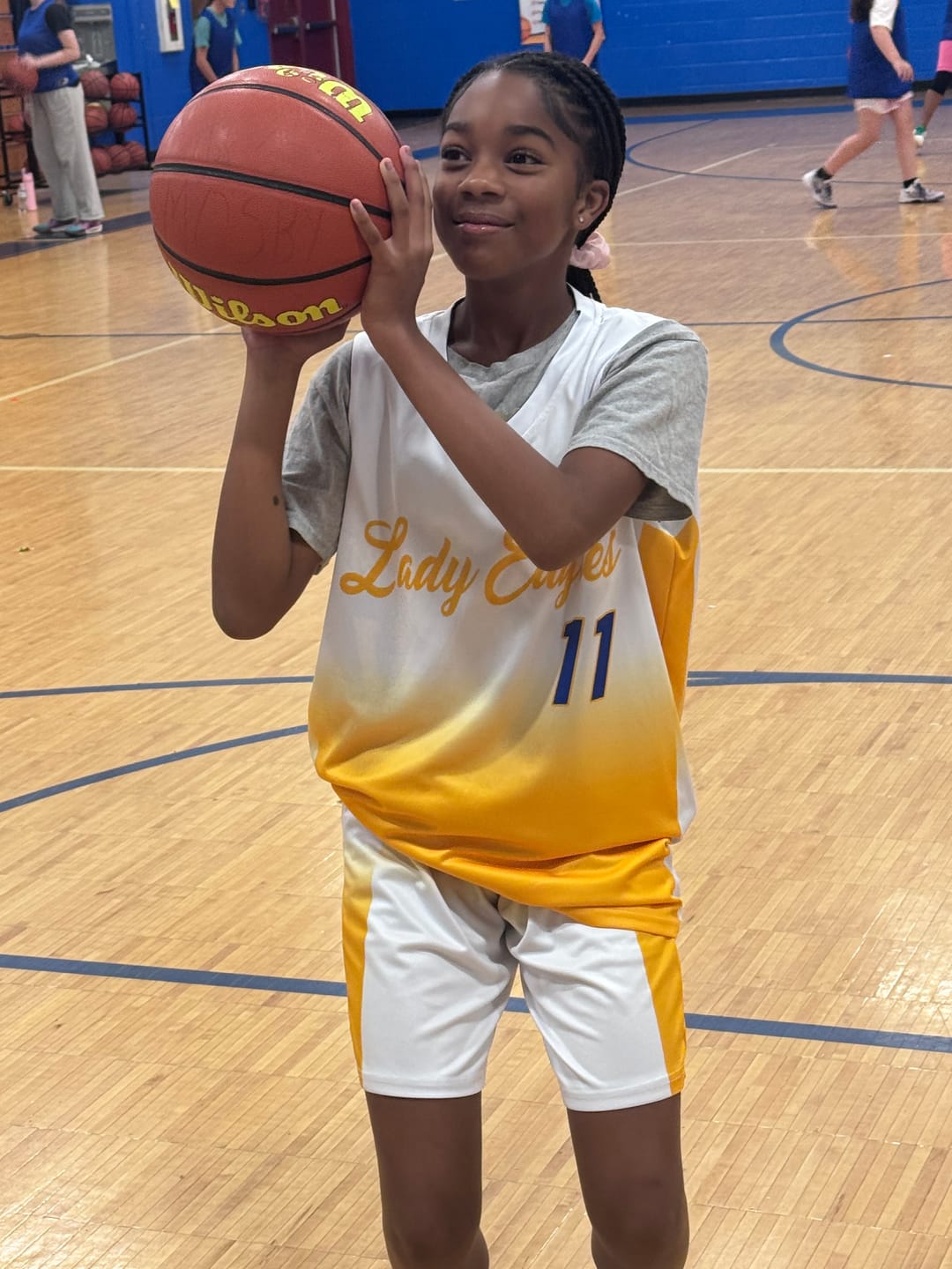 Customer photo review of Custom Black Pink Gradient Fashion Kits Sports Uniform Basketball Jersey