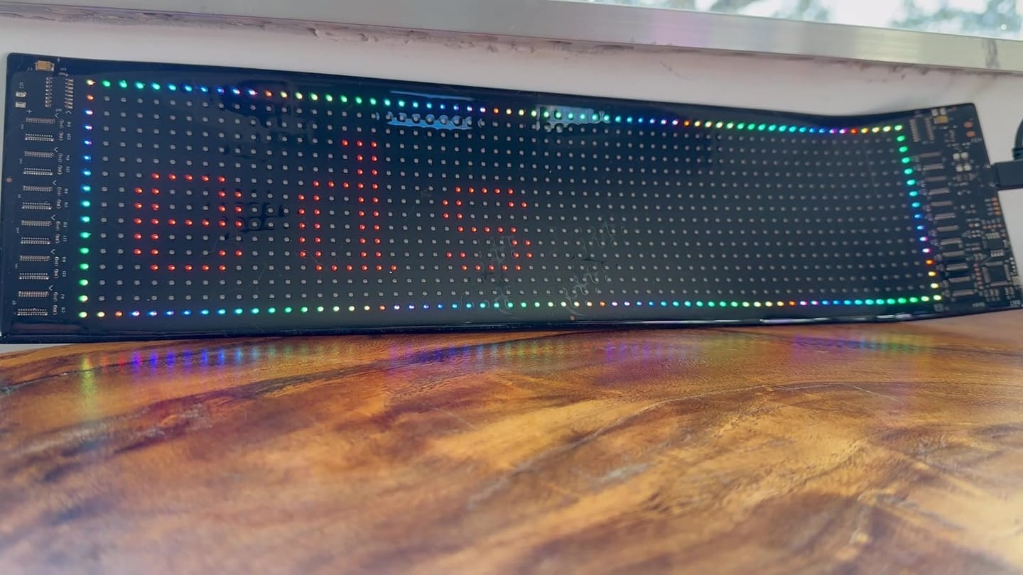 Customer photo review of BOLTHUT™ Flexible LED Matrix Panel — RGB Car Eyes, App & Remote
