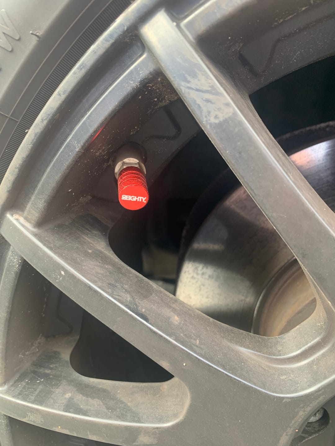 Customer photo review of 80Eighty® Red Valve Stem Caps