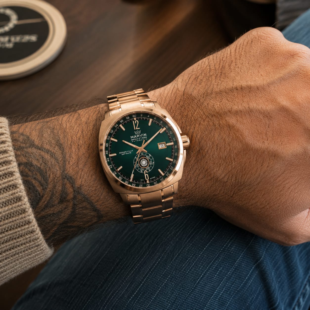 Customer photo review of Malton Cushion Mechanical Rose Gold
