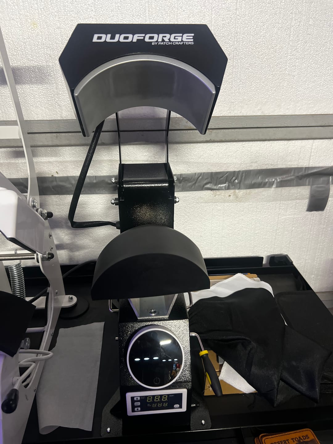 Customer photo review of DuoForge Automatic Dual-Heat platen Cap Heat Press