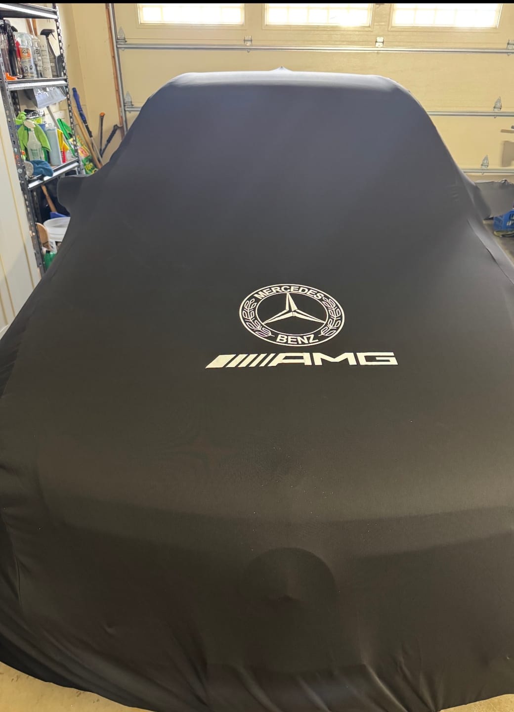 Customer photo review of CUSTOM INDOOR CAR COVER FOR MERCEDES