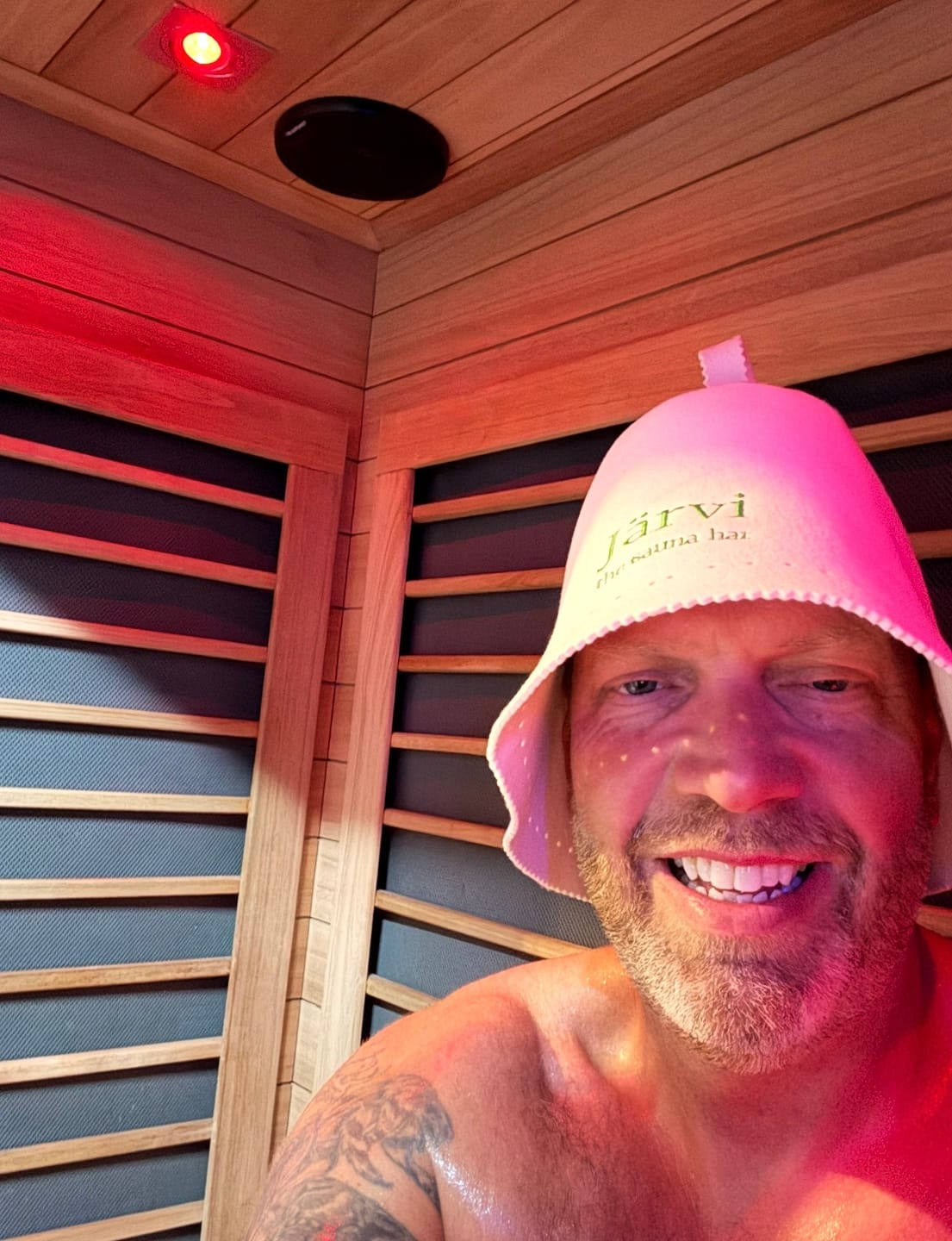Customer photo review of The Sauna Hat by Jarvi