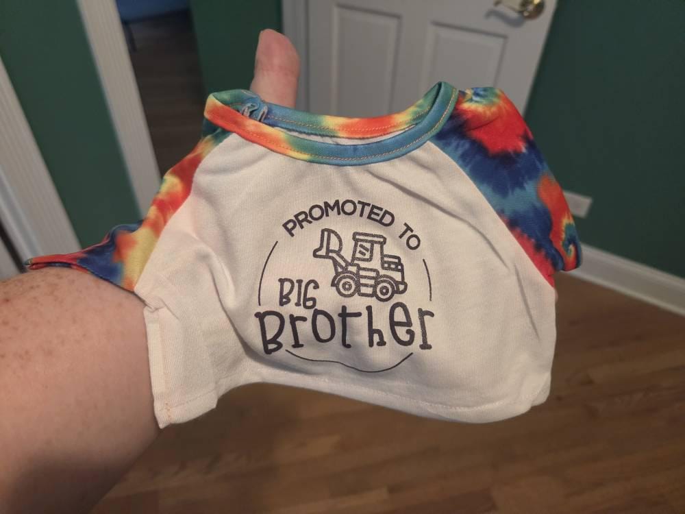 Customer photo review of Custom Teddy Bear Shirt - Personalized Photo or Text for 14-16 Inch Plush