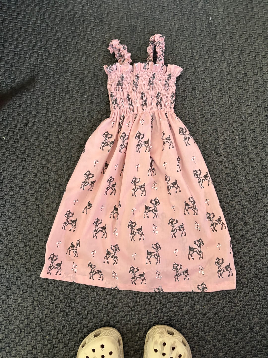 Customer photo review of Baby Deers and Flowers Polycotton Fabric