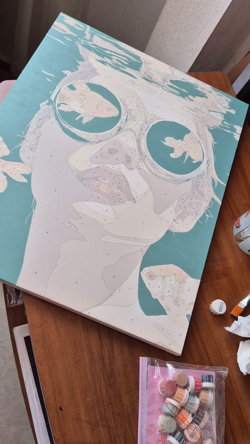 Customer photo review of Liquid Dreams | Paint by Number