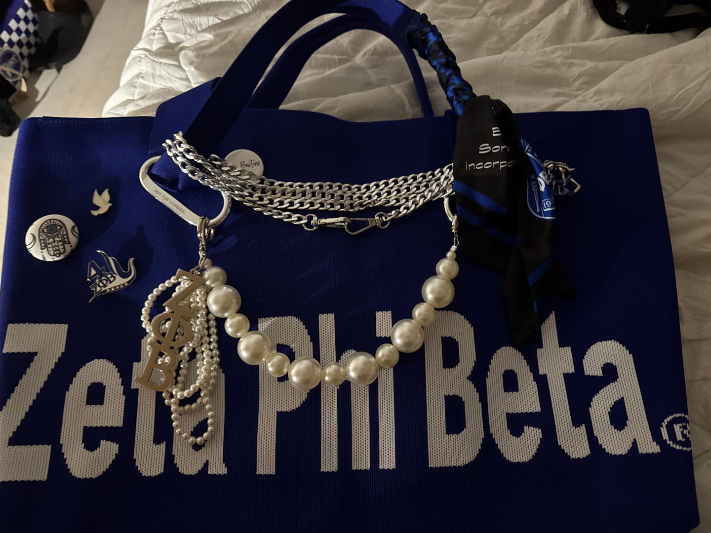 Customer photo review of Bag-Zeta Phi Beta Knit Tote