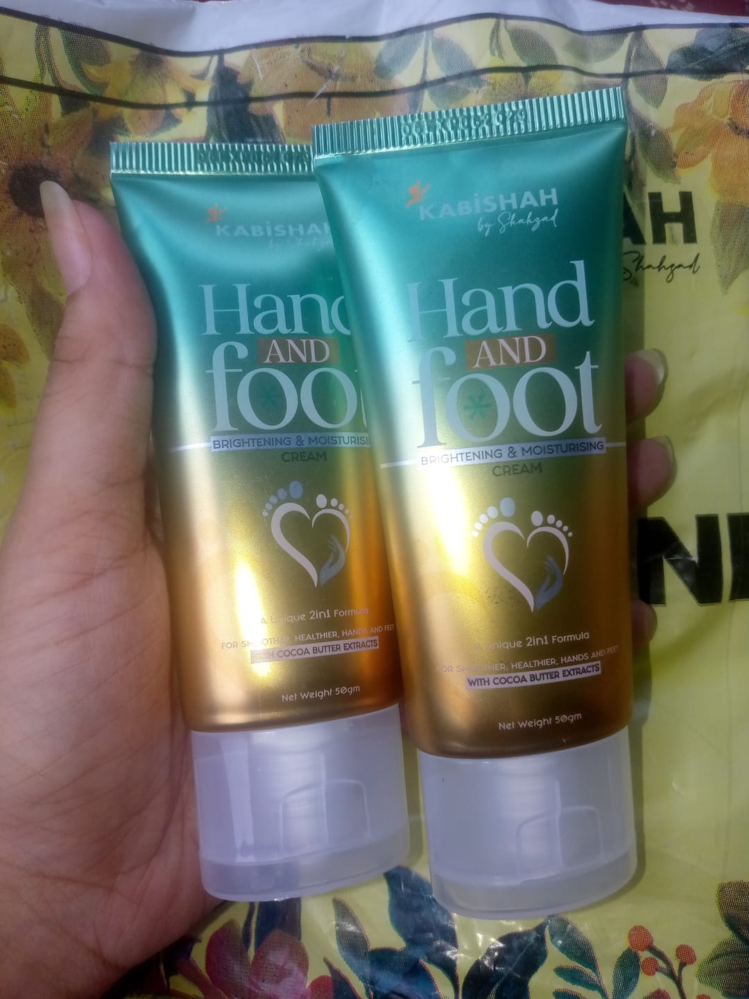 Customer photo review of Hand & foot Brightening and Moisturizing Cream