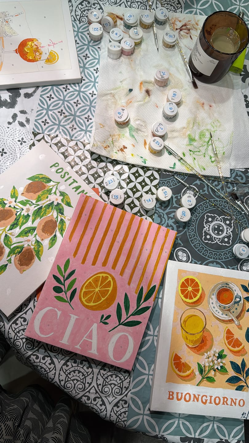 Customer photo review of 6 Mini Paintings - Italian Fruit & Drinks Set