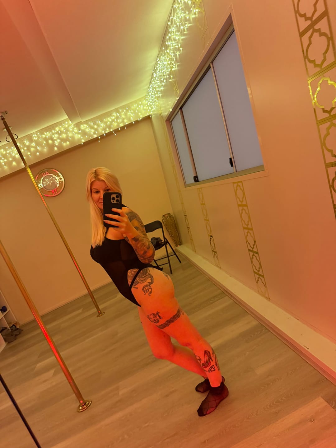 Customer photo review of Charlie Mesh Bodysuit Black