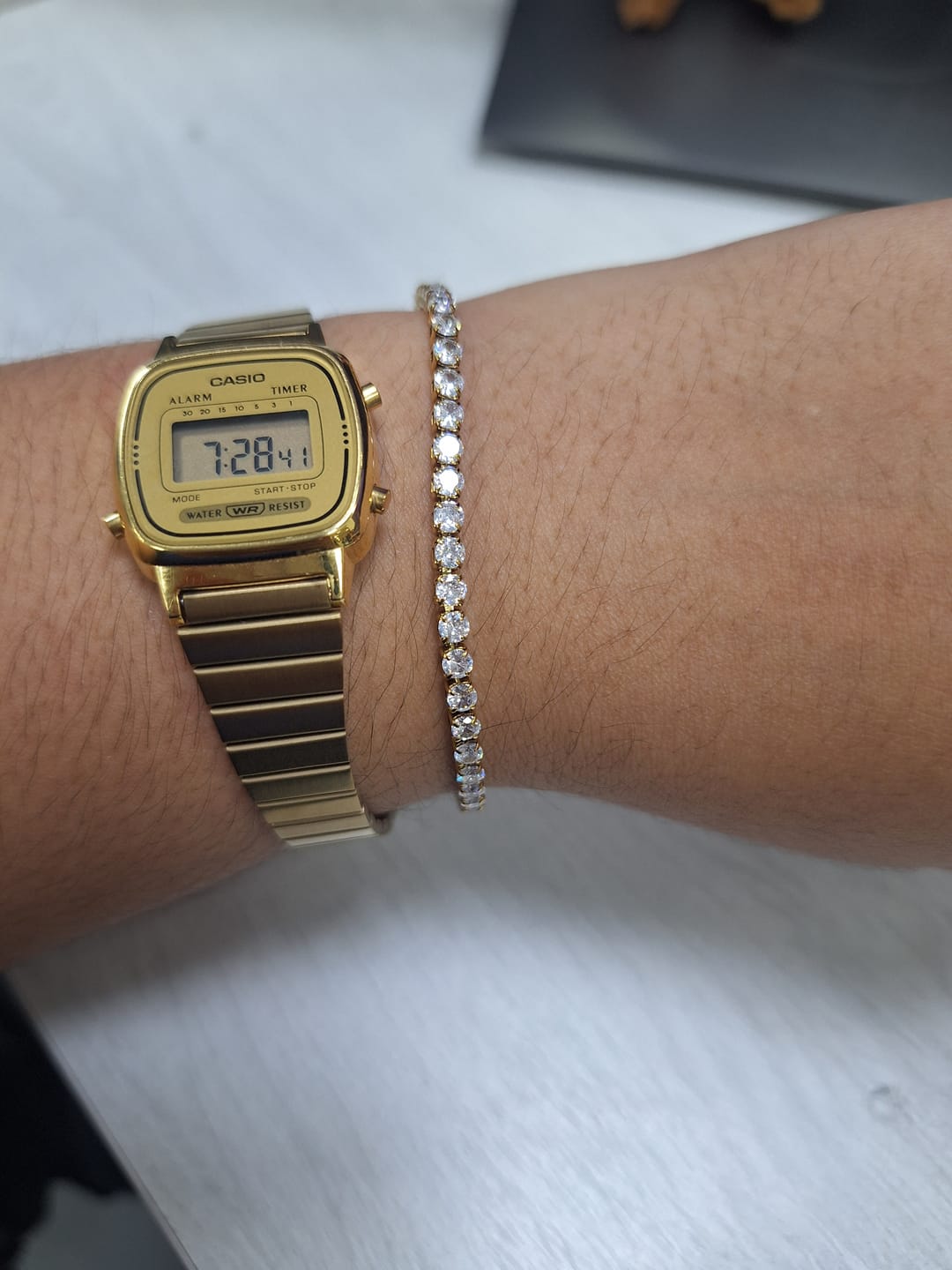Customer photo review of Pulsera Tennis 3 mm