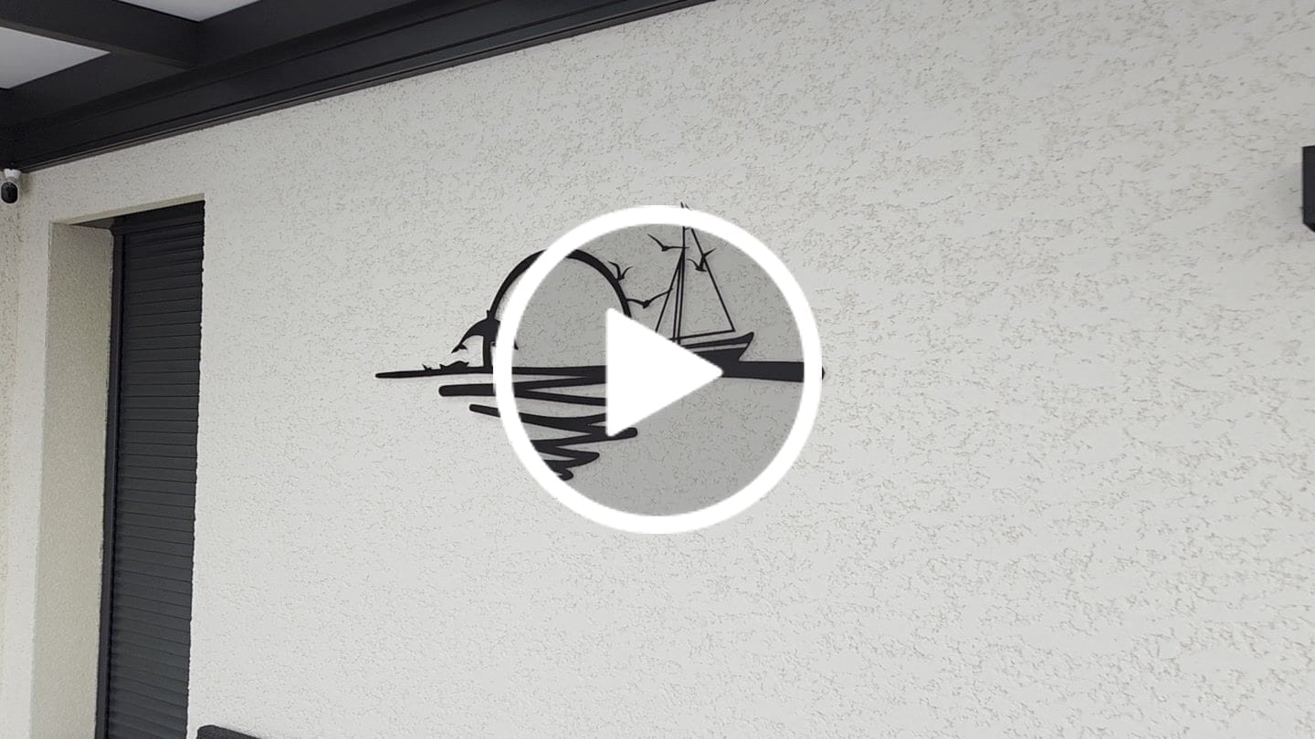 Customer video review of Décoration murale en métal - Lever du soleil (SUN.02)