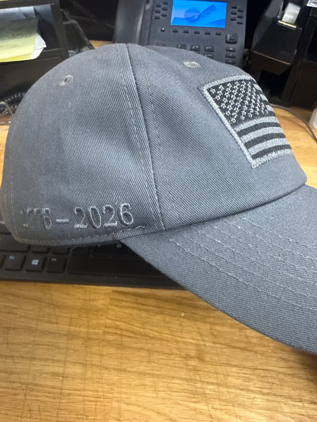 Customer photo review of America 250th Anniversary Hat – American Flag Baseball Cap 1776 - 2026 (Exclusive)