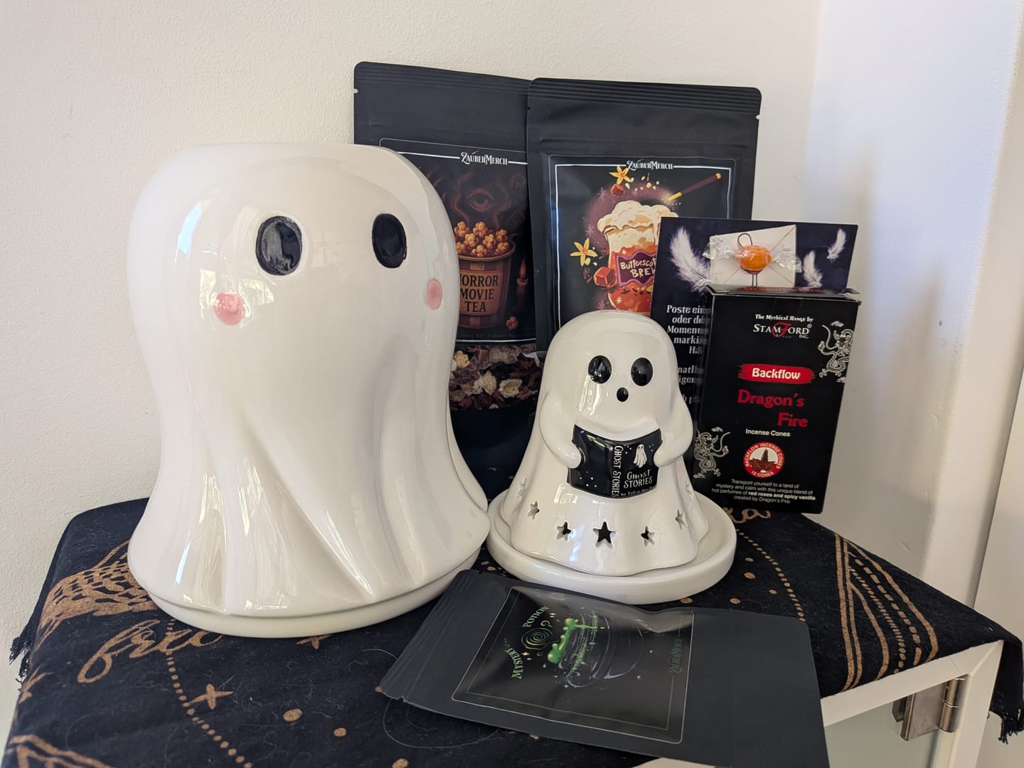 Customer photo review of Geister Teelichthalter / Räucherkegel – Summerween Keramik Deko