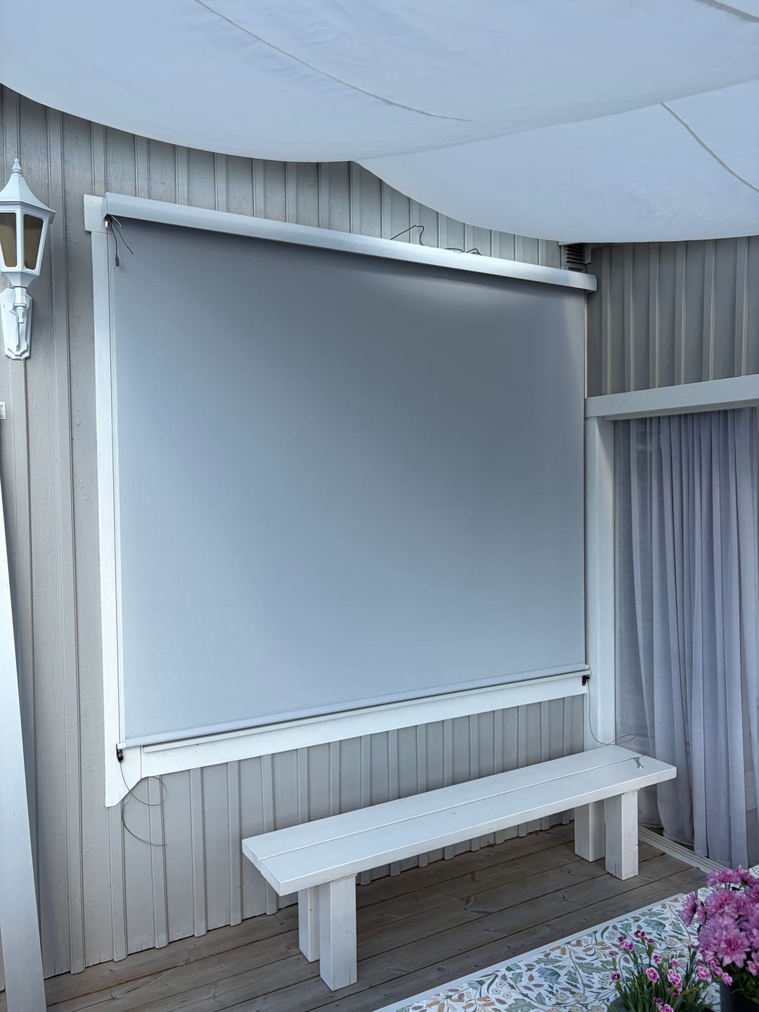 Customer photo review of SmartWings Motorized Outdoor Shades 1%/3%/5% Openness
