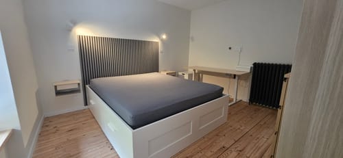Customer photo review of Panneau Acoustique Bois Gris Clair - 270 Feutrine Noir