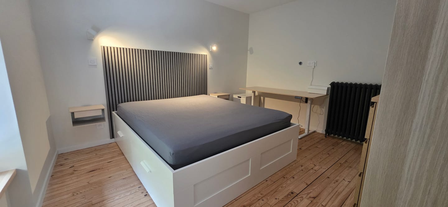 Customer photo review of Panneau Acoustique Bois Gris Clair - 270 Feutrine Noir