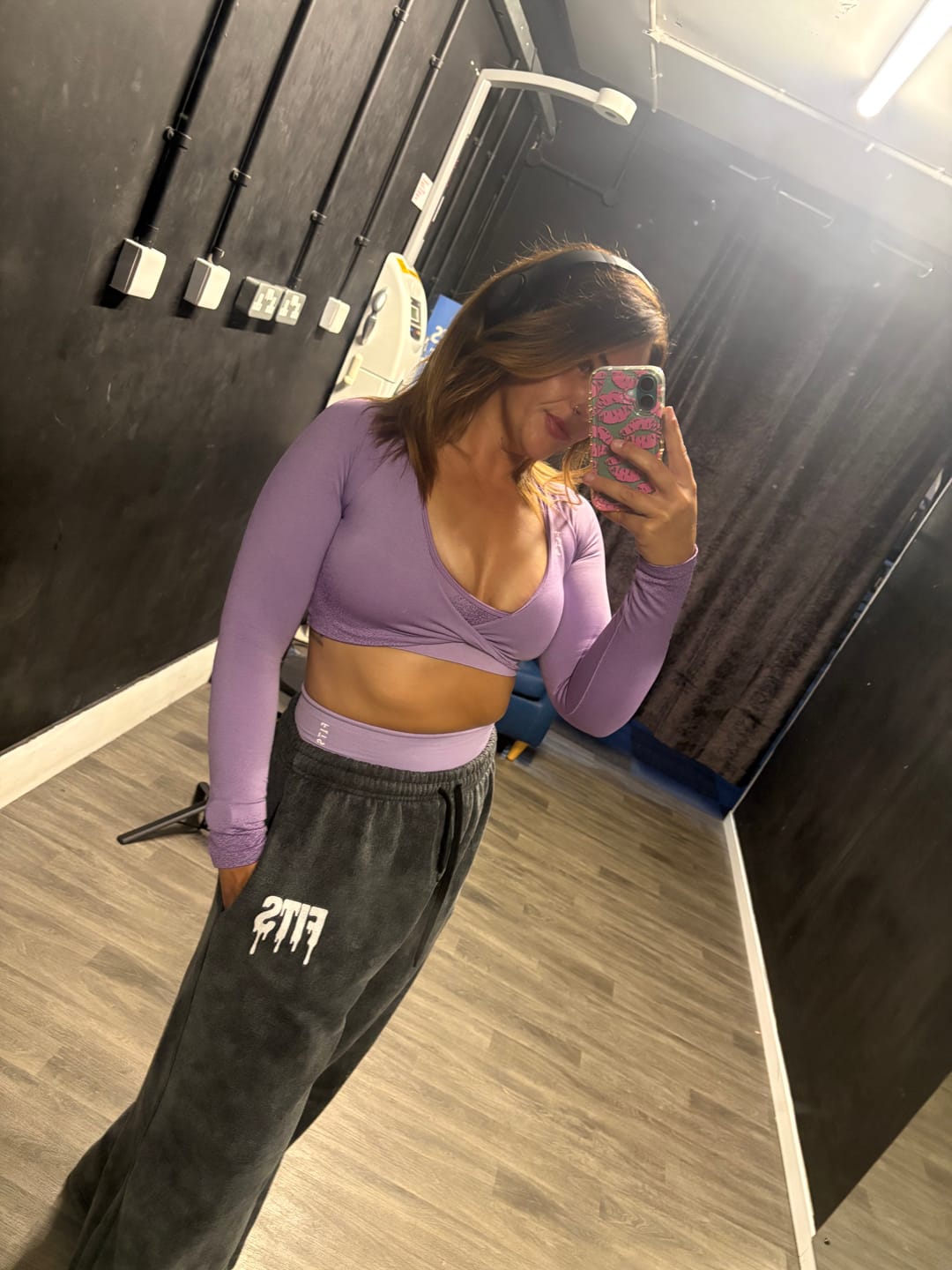 Customer photo review of Long Sleeve Wrapped Front Top