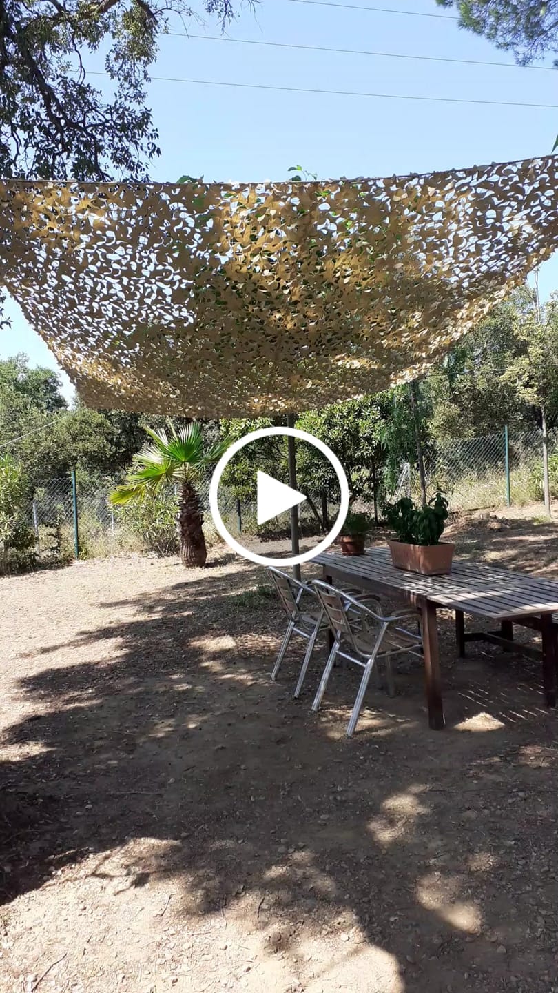 Customer video review of Red de camuflaje reforzada beige