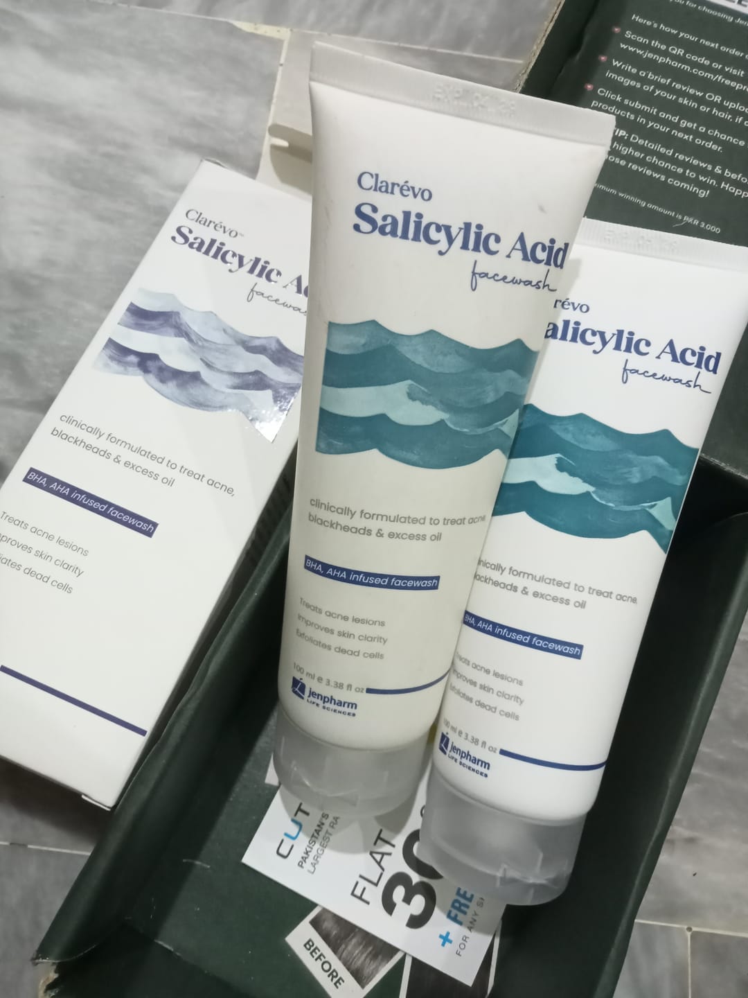 Customer photo review of Clarevo Salicylic Acid Facewash
