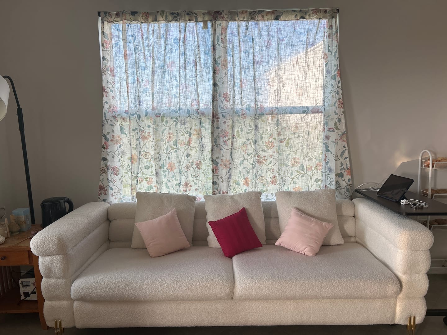 Customer photo review of Hattie Floral Linen Blend Curtains (2 Panels)