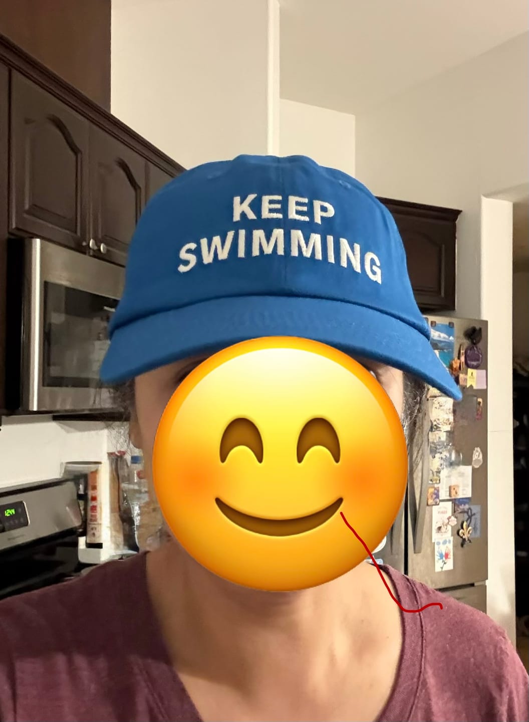 Customer photo review of [3RD PRE-ORDER] BTS - SWIM OFFICIAL MD BALL CAP (BLUE)