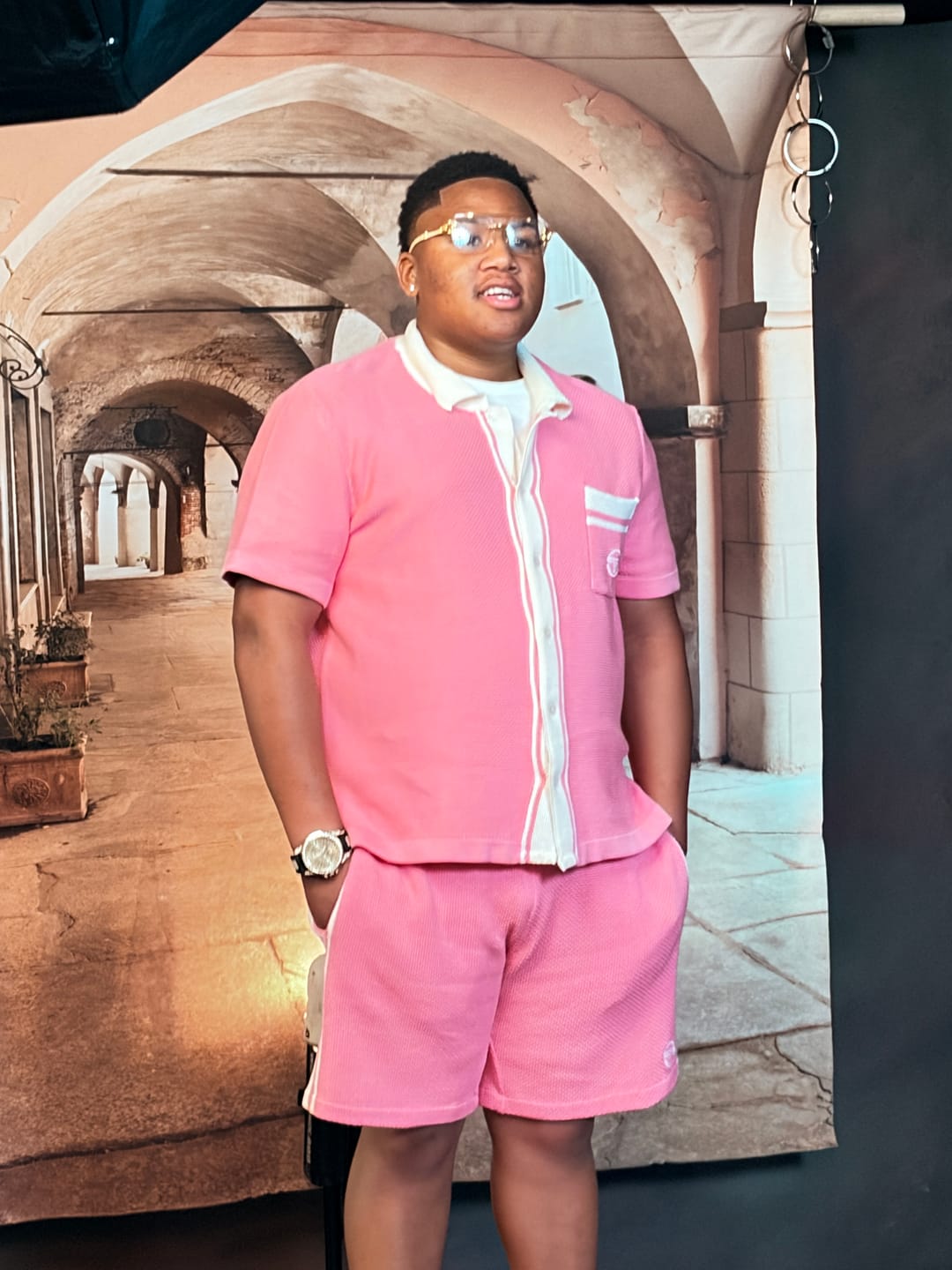 Customer photo review of Fratelli Crochet Cabana Polo-Geranium Pink