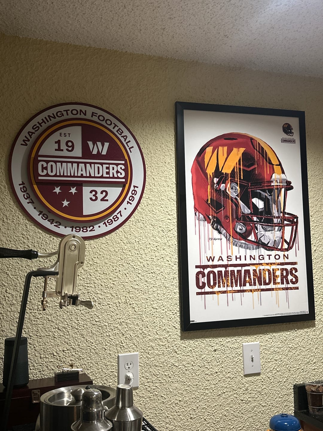 Customer photo review of Washington Commanders Secondary Mark 3D Metal Wall Art