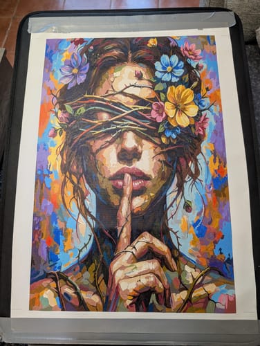 Customer photo review of Blooming Mind Portrait (Paint by Numbers)