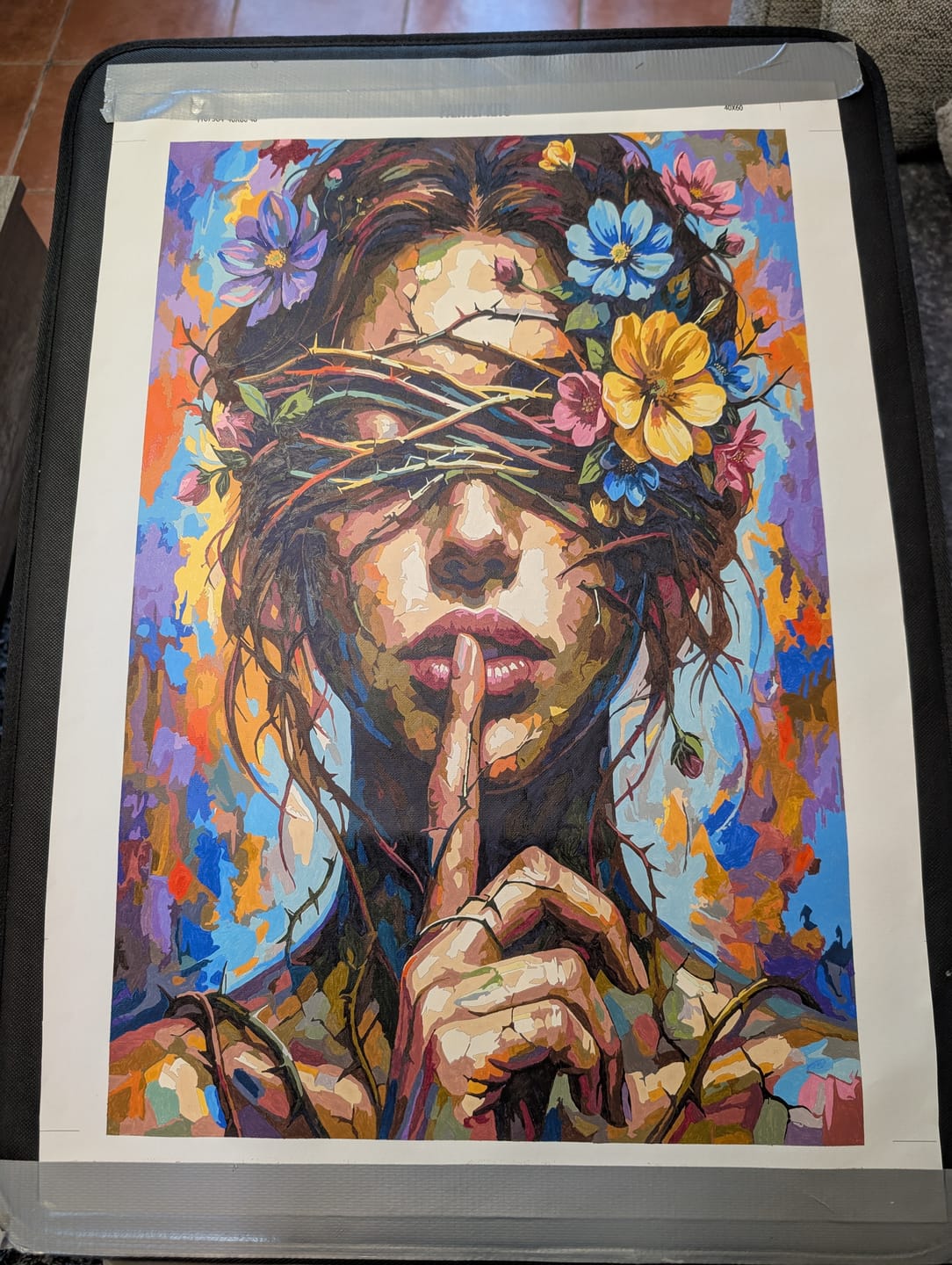 Customer photo review of Blooming Mind Portrait (Paint by Numbers)
