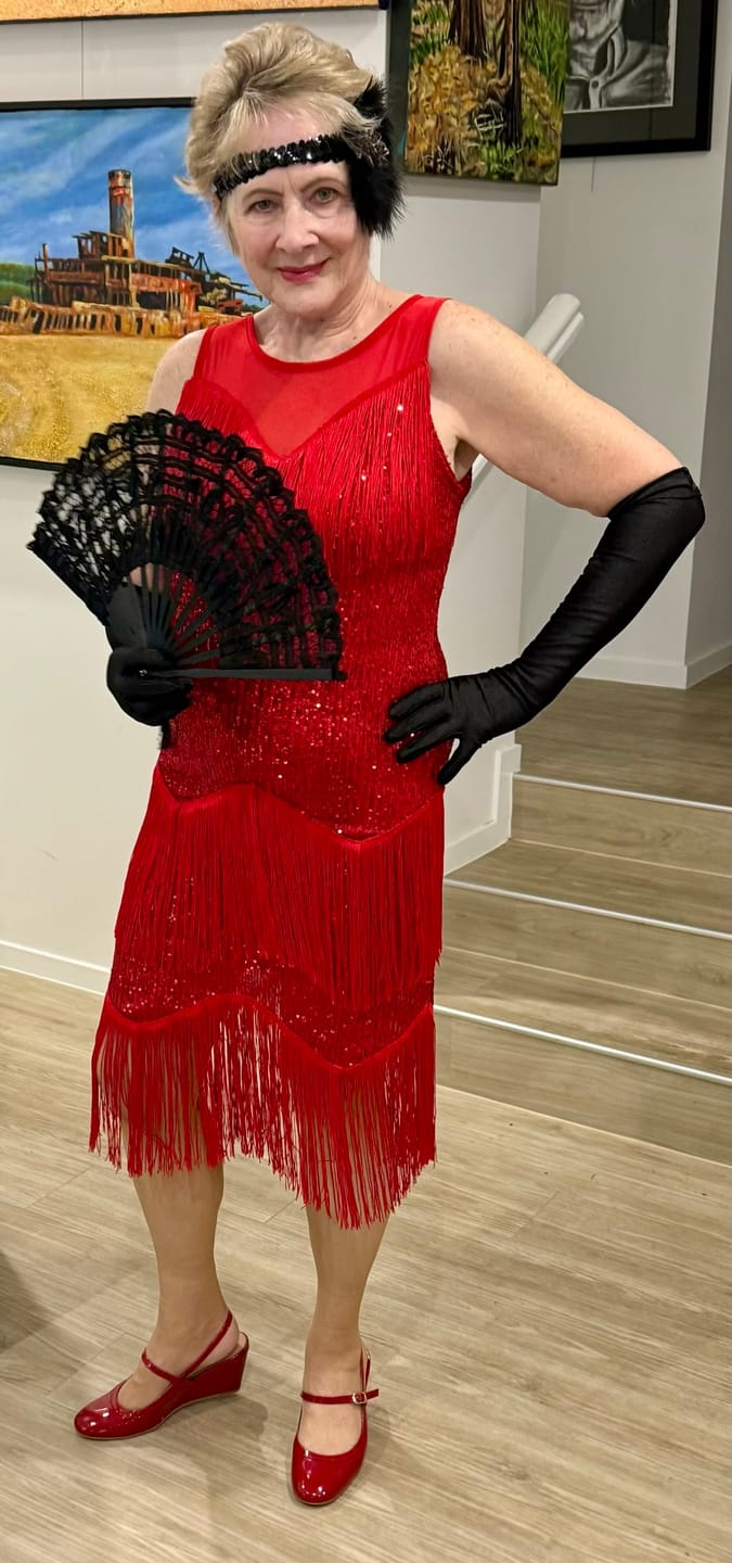 Customer photo review of Zita Gatsby Dress - Red