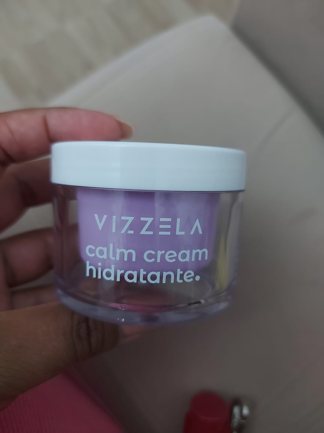 Customer photo review of Hidratante Facial Cream Calm Sense Skin - Peles Sensíveis