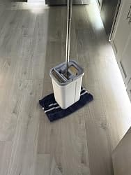 Customer photo review of Flat Mop and Bucket Set with Wringer — Dual Chamber Dry & Wet Separation, 3 Washable Microfiber Pads, Stainless Steel Handle