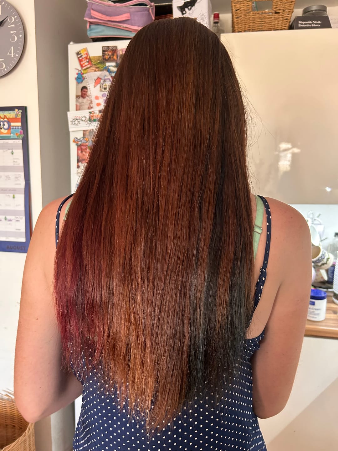 Customer photo review of Mattie Royal Navy - Vegan Semi-Permanent Direct Dye Hair Color Cream 210 ml