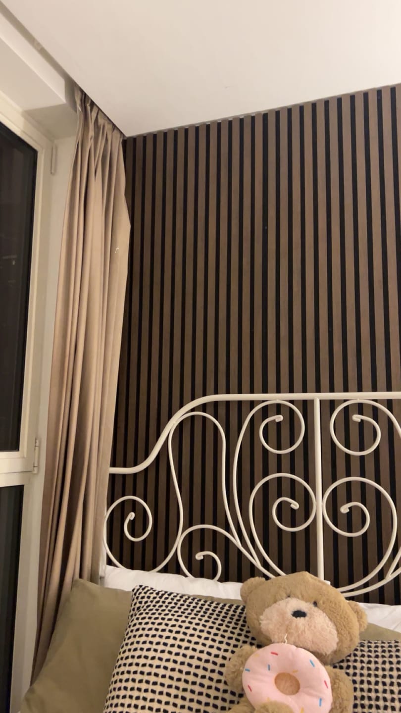 Customer photo review of Premium 3 Sided Wall Panels - 240cm x 60cm (Multiple Colours)