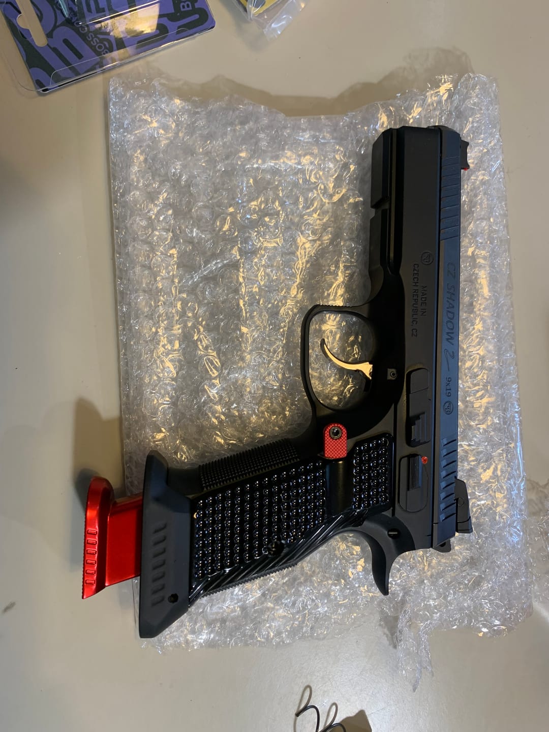 Customer photo review of CZ Shadow 2 Magazine Release Button