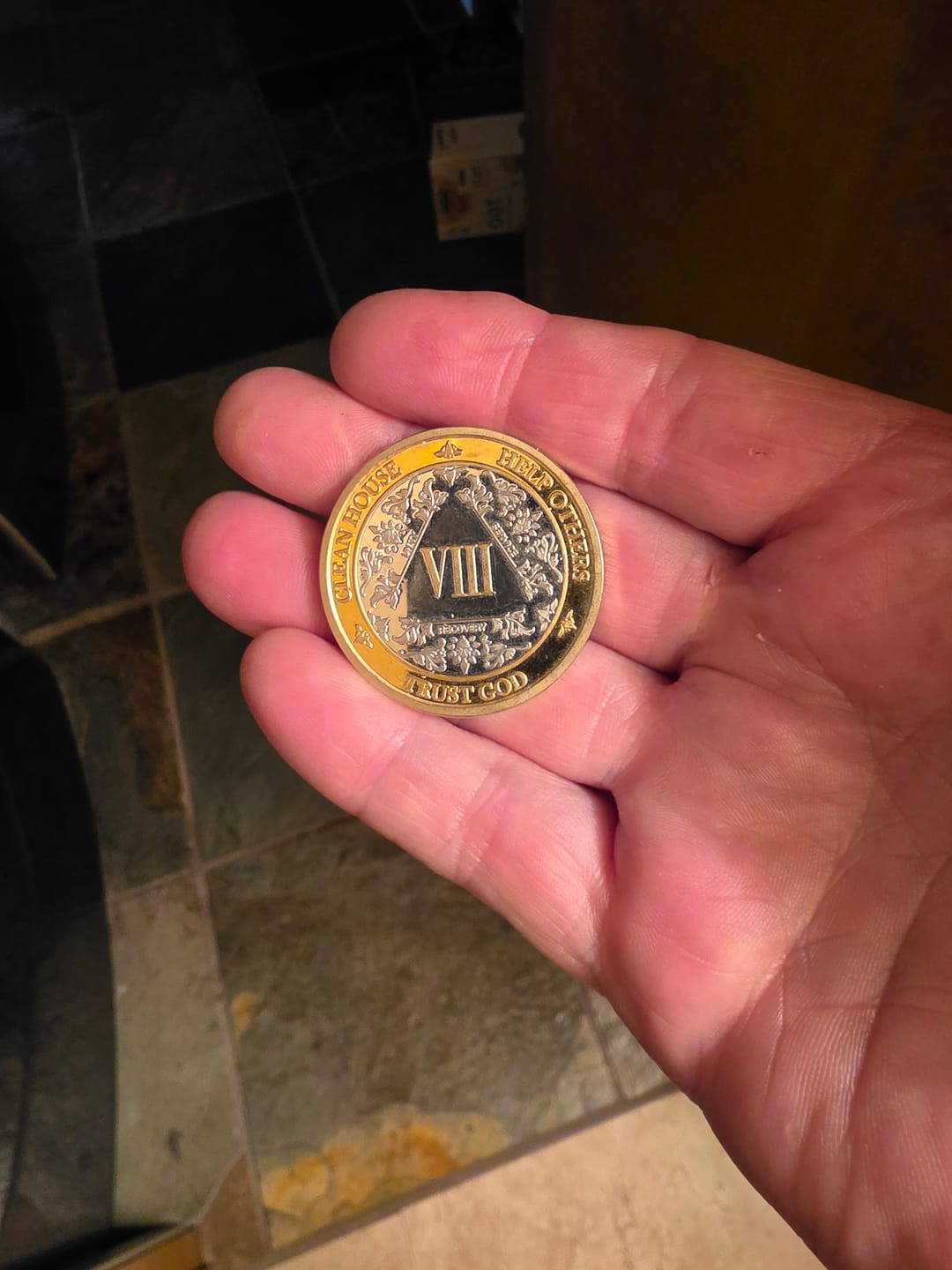 Customer photo review of 1 to 50 Year 40mm Gold & Silver AA Medallions - Bi-Plate Fancy Chips/Coins