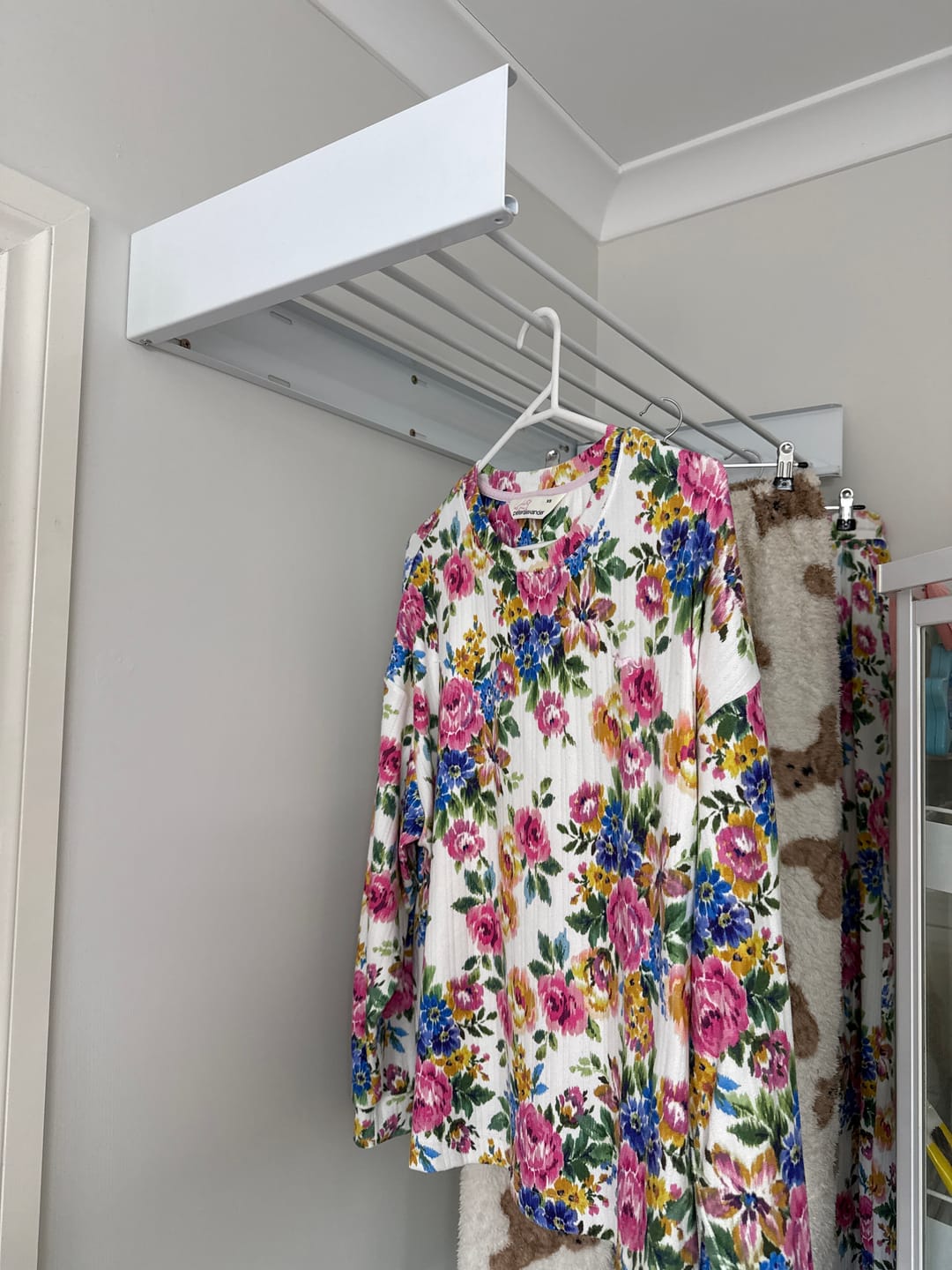 Customer photo review of Wall Mounted Drying Rack - Foldable Indoor and Outdoor Drying Rack