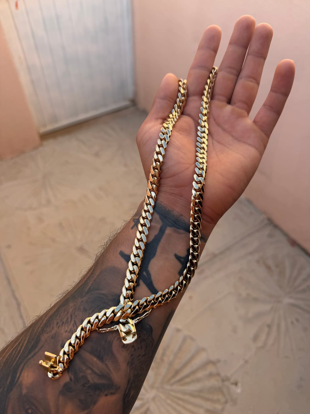 Customer photo review of 10mm Miami Cuban Link Chain