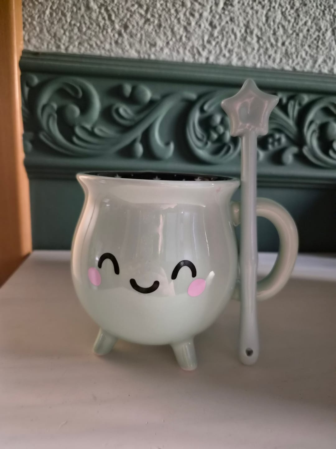 Customer photo review of Hexenkessel-Tasse in Mintgrün mit Zauberstab-Rührer