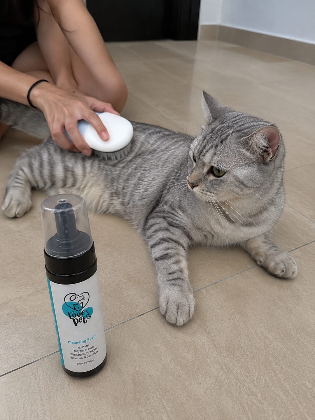 Customer photo review of Αφρός Καθαρισμού Χωρίς Νερό για Σκύλους & Γάτες - Καθαρό Τρίχωμα Χωρίς Μπάνιο