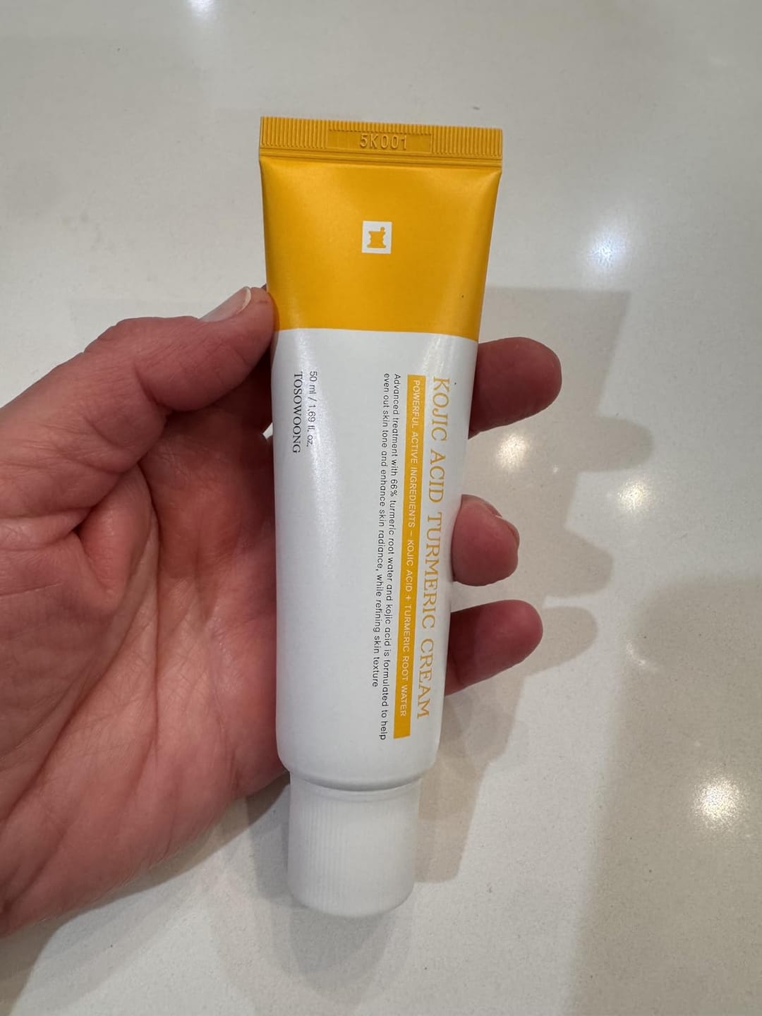 Customer photo review of Kojic Acid Turmeric Cream