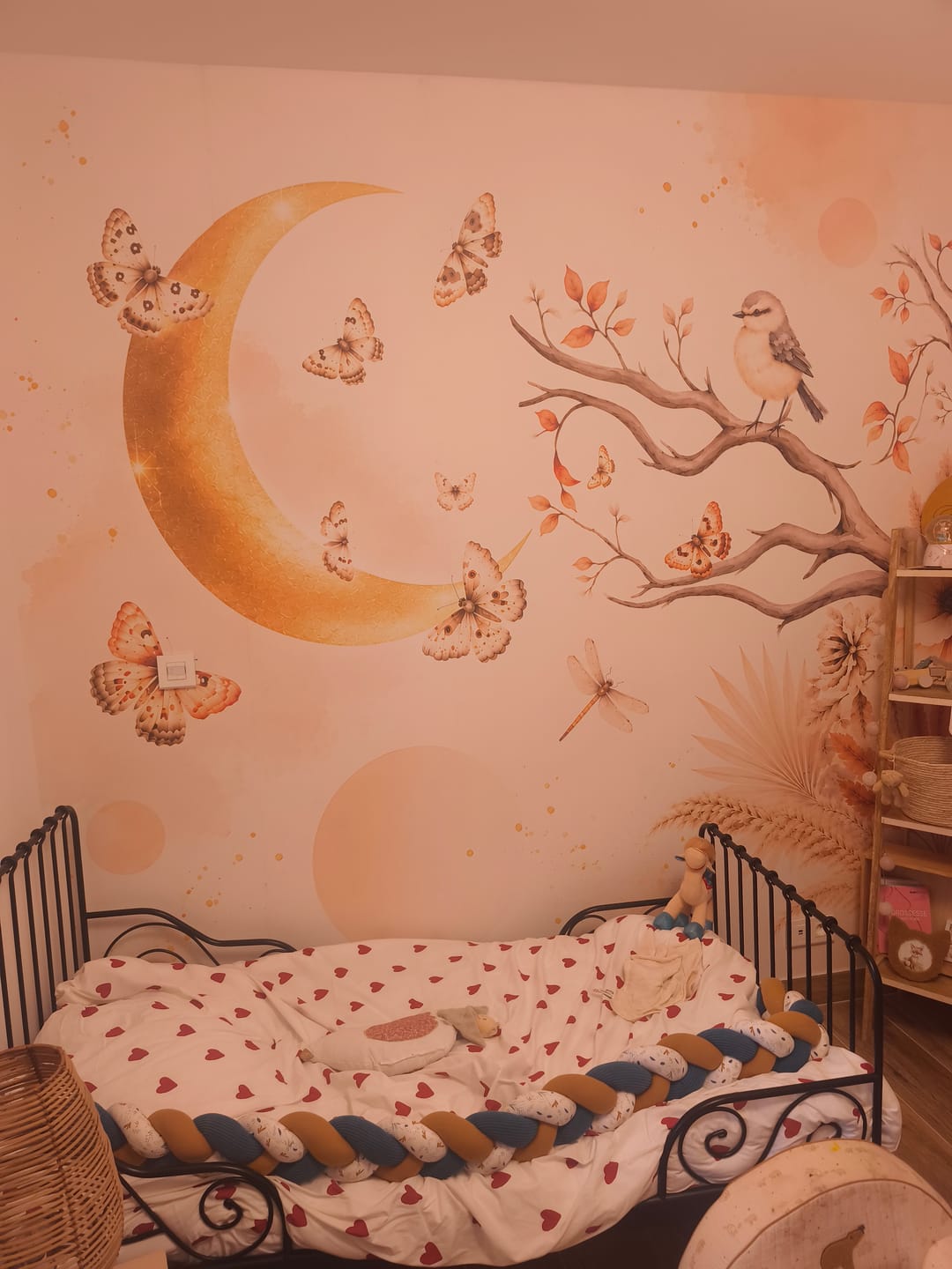 Customer photo review of Papier Peint Oiseaux  Papillons et Douceur Lune